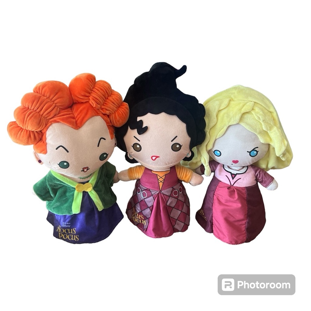 18” Disney Hocus Pocus Halloween Gemmy Greeters Set Mary Winifred Sarah Witches